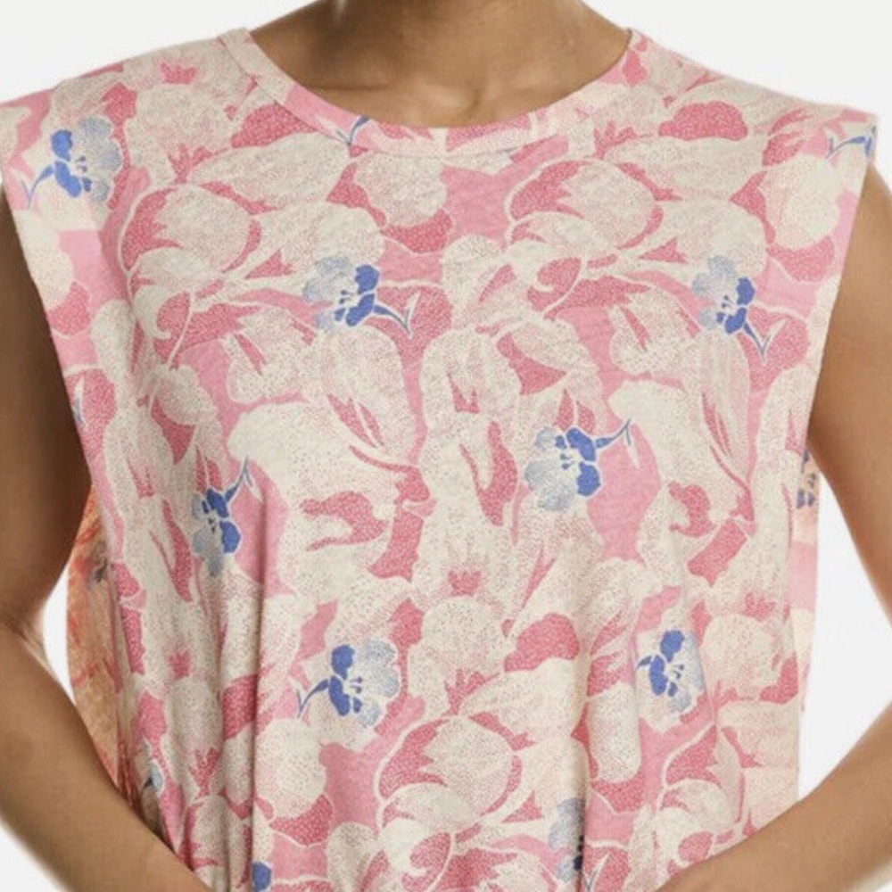 Ted Baker Kashaa Shoulder Pad Floral Floaty T-Shirt Medium - Picture 3 of 9